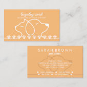 Paws Punch Discount Loyalität Orange Cat Dog Visitenkarte (Vorne/Hinten)