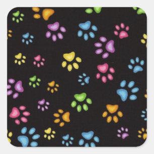 Paws Quadratischer Aufkleber