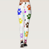 Paws Rainbow Womens Custom Leggings (Rückseite)