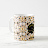 PAWS & REFLECT Karamellbeige Mandala Kaffeetasse (Vorderseite Links)