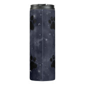 Paws Star und Crescent Moons Blue Watercolor Thermosbecher (Rückseite)