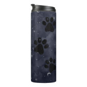 Paws Star und Crescent Moons Blue Watercolor Thermosbecher (Nach rechts gedreht)