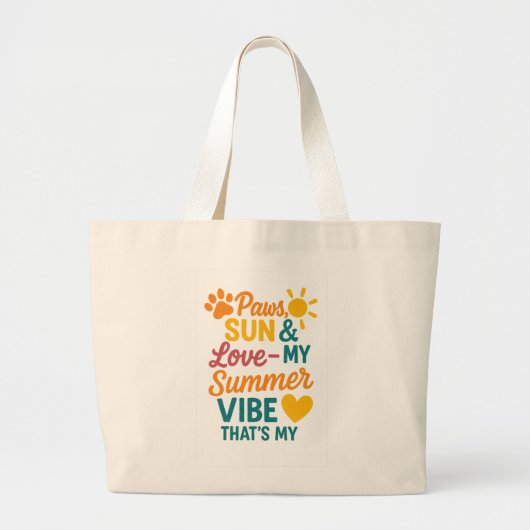 Paws, Sun & Love – Summer Vibes for Pet Lovers Jumbo Stoffbeutel (Vorne)