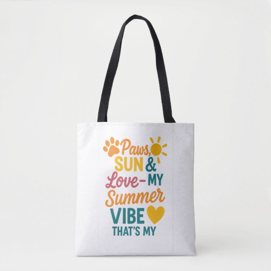 Paws, Sun & Love – Summer Vibes for Pet Lovers Tasche (Vorderseite)