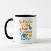 Paws, Sun & Love – Summer Vibes for Pet Lovers Tasse (Links)