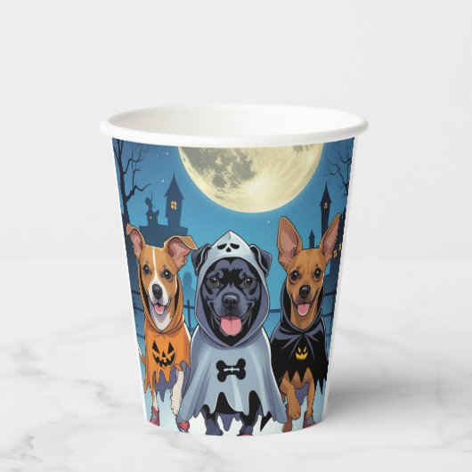 Paws & Swagger Halloween   Pappbecher (Vorderseite)