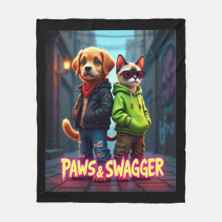 Paws & Swagger™ Stilvolle Pet-Apparel-Babydecke Fleecedecke