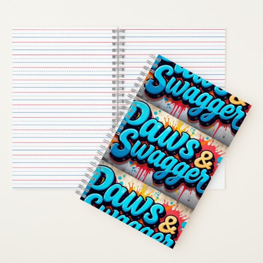 Paws & Swagger Trendy Spiral Notebook Notizblock (Innen)