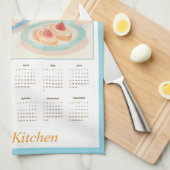 Paws & Tea Time Kitchen Tea Towel 2026 Calendar Geschirrtuch (Viertel Falte)