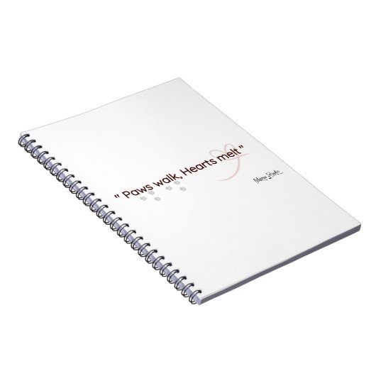 Paws Touch, Hearts Feel Notebook Notizblock (Rechte Seite)