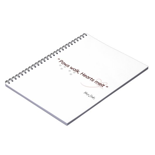 Paws Touch, Hearts Feel Notebook Notizblock (Linke Seite)
