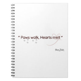Paws Touch, Hearts Feel Notizbuch Notizblock
