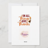 Paws und Danke: Erntedank Cards Feiertagskarte (Rückseite)