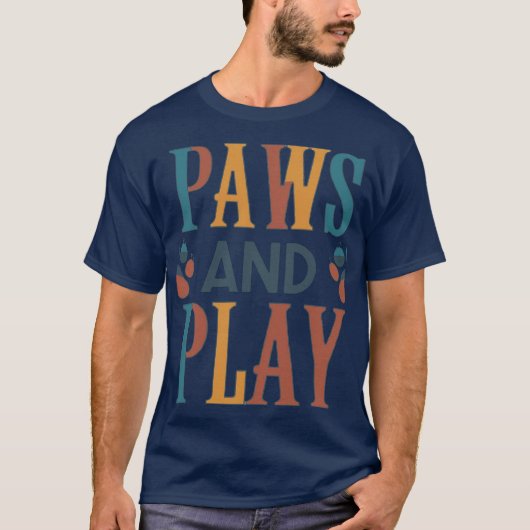 Paws und Play. T-Shirt (Vorderseite)