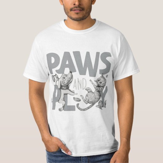 Paws und Play T-Shirt (Vorderseite)