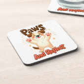 Paws und Reflektoren für Niedliche Hunde Getränkeuntersetzer (Linke Seite)