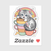 Paws und Regenbogen Aufkleber (Blatt)