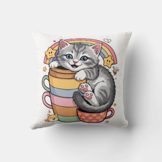 Paws und Regenbogen Kissen (Rückseite)