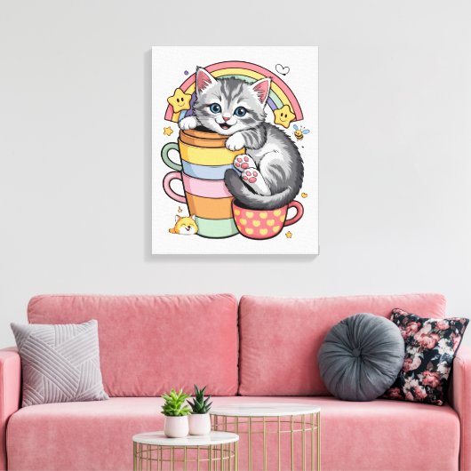 Paws und Regenbogen Leinwanddruck (Insitu (Wohnzimmer))