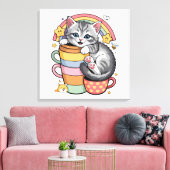 Paws und Regenbogen Leinwanddruck (Insitu (Wohnzimmer))