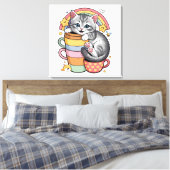 Paws und Regenbogen Leinwanddruck (Insitu (Schlafzimmer))