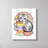 Paws und Regenbogen Leinwanddruck (Vorderseite)