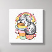 Paws und Regenbogen Leinwanddruck (Vorderseite)