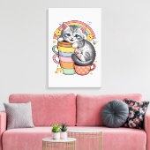Paws und Regenbogen Leinwanddruck (Insitu (Wohnzimmer))
