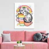 Paws und Regenbogen Leinwanddruck (Insitu (Wohnzimmer))