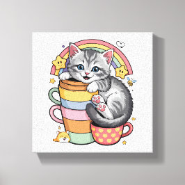 Paws und Regenbogen Leinwanddruck