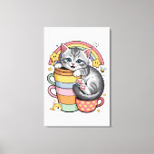 Paws und Regenbogen Leinwanddruck (Vorderseite)