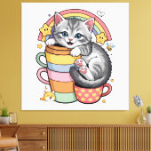 Paws und Regenbogen Leinwanddruck (Insitu (Wohnzimmer))