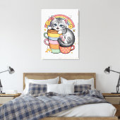 Paws und Regenbogen Leinwanddruck (Insitu (Schlafzimmer))