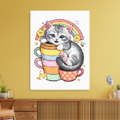 Paws und Regenbogen Leinwanddruck (Insitu (Wohnzimmer))