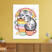 Paws und Regenbogen Leinwanddruck (Insitu (Wohnzimmer))