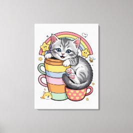 Paws und Regenbogen Leinwanddruck