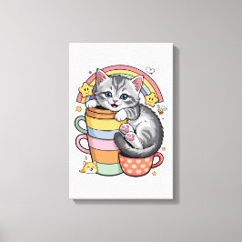 Paws und Regenbogen Leinwanddruck