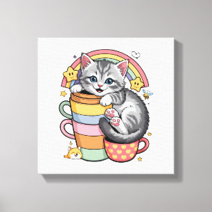 Paws und Regenbogen Leinwanddruck