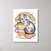 Paws und Regenbogen Leinwanddruck (Vorderseite)