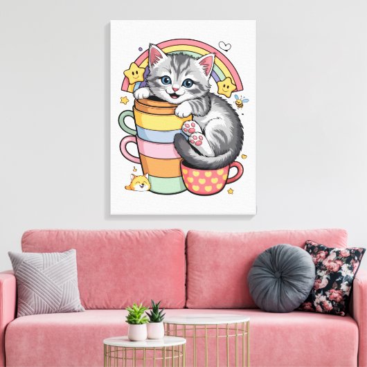Paws und Regenbogen Leinwanddruck (Insitu (Wohnzimmer))