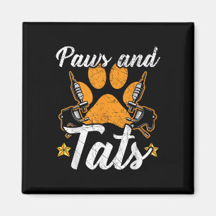 Paws und Tats, die Tattoo Lover Tattoing Hunde Ow Magnet