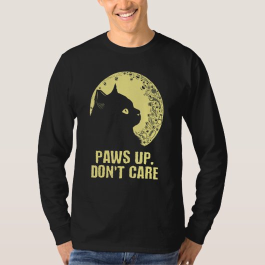 Paws Up Don't Care Cat Couples Kitten Cat Mom 1 T-Shirt (Vorderseite)