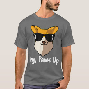 Paws up Pembroke Corgi Hund Mama Vater in Sonnenbr T-Shirt