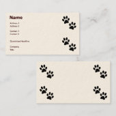 Paws Visitenkarte (Vorne/Hinten)