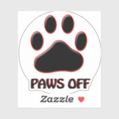 Paws von Vinyl Aufkleber (Blatt)