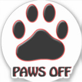 Paws von Vinyl Aufkleber (Vorderseite)