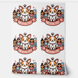 Paws vor den Leuten Funny Hund Lover Wall Mural Tapete