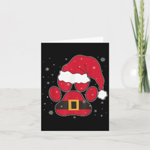 Paws Weihnachtsmannmütze Hund Katze Paw Weihnachts Karte