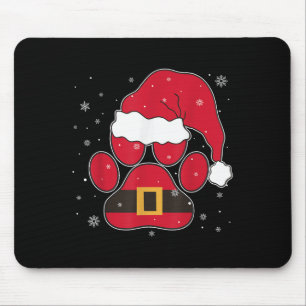 Paws Weihnachtsmannmütze Hund Katze Paw Weihnachts Mousepad