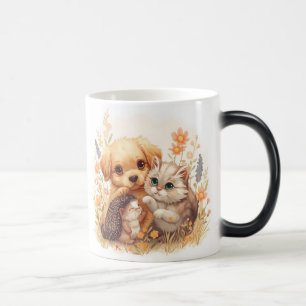 "Paws & Whiskers Tasse: Adorable Animal Lover Desi Verwandlungstasse